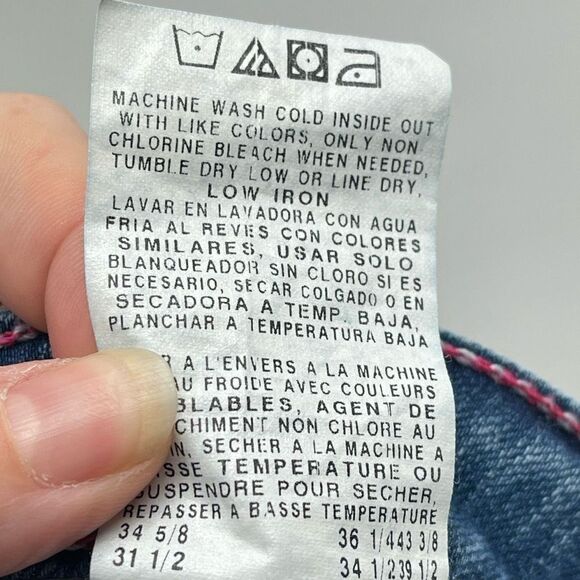 Rock 47 By Wrangler Womens Low Rise Jeans Embroidered Medium Wash Denim Size 26 - Picture 9 of 11